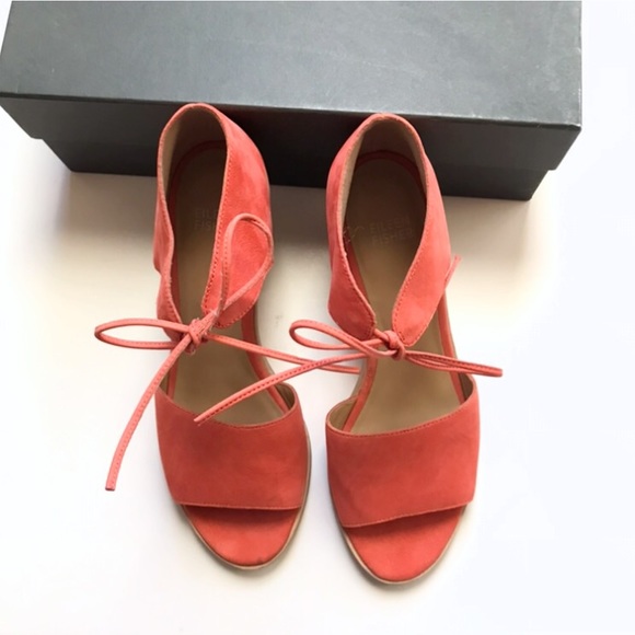 NWT Eileen Fisher Coral Ann Ankle Tie Sandal - Picture 3 of 8